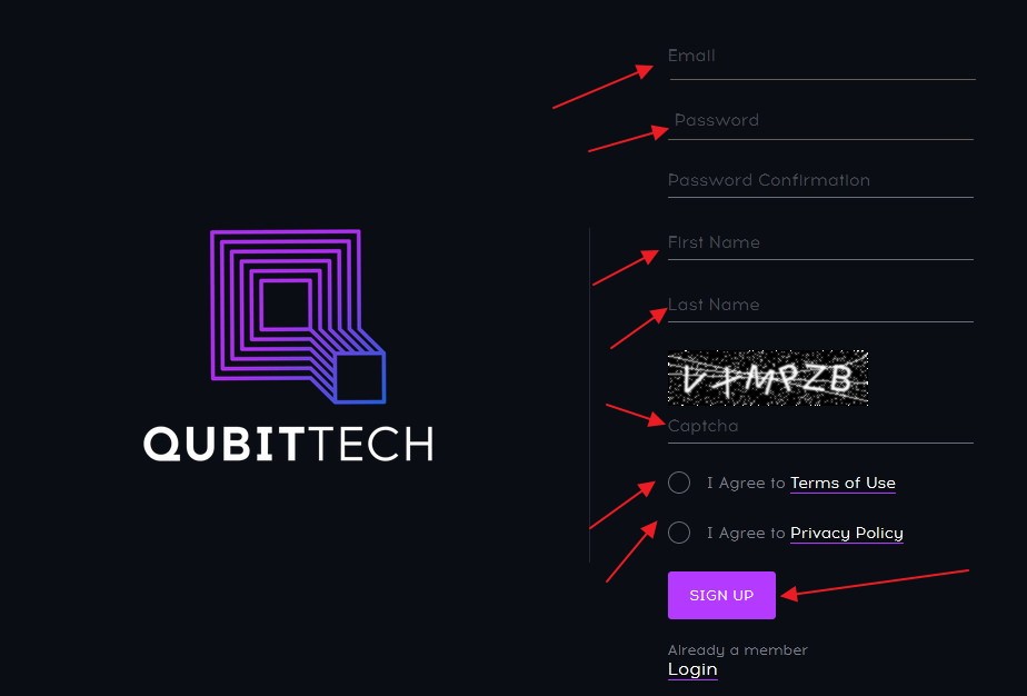 Qubittech регистрация
